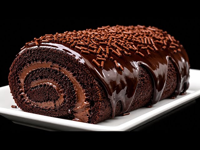 Easy CHOCOLATE CAKE Roll | It Melts In Your Mouth 