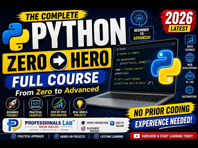 Python Tutorial for Beginners | Introduction, History & Why Learn Python? | Python Course 2026 #yt