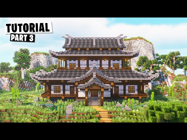 How to Build a Japanese Dojo House/Temple in Minecraft - Tutorial [Part 3]