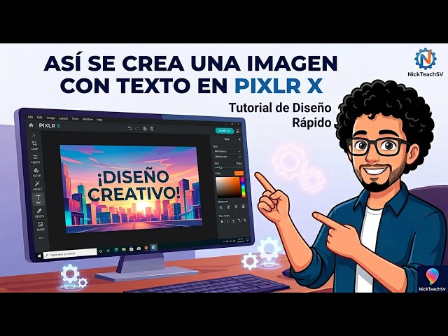 How to create an image with text in Pixlr X