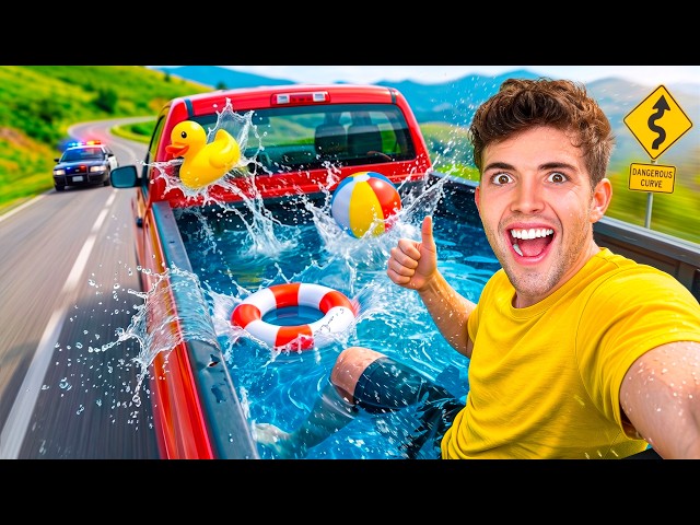 Convertí mi camioneta en una piscina rodante