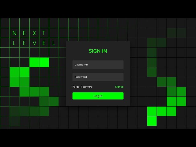 Next Level Animated Login Form using Html & CSS Only