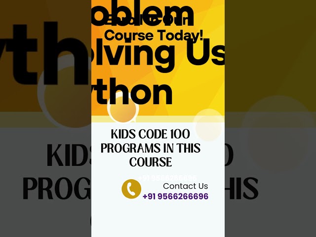 Problem Solving Using Python | We Teach Kids How to Think