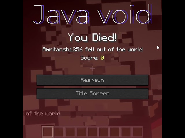 Java VS Bedrock Void #minecraft #gaming