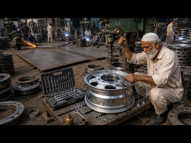 Amazing Manufacturing! Pakistani Mechanics Build Giant Truck Drums With Incredible Skills in Action!