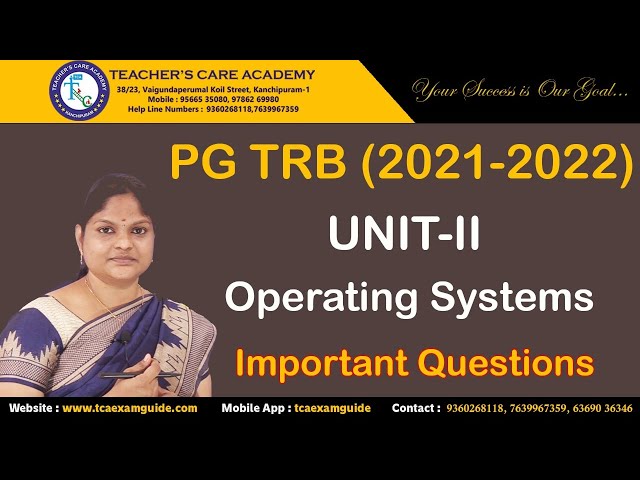 PGTRB 2021-2022: COMPUTER SCIENCE - UNIT II - IMPORTANT QUESTIONS