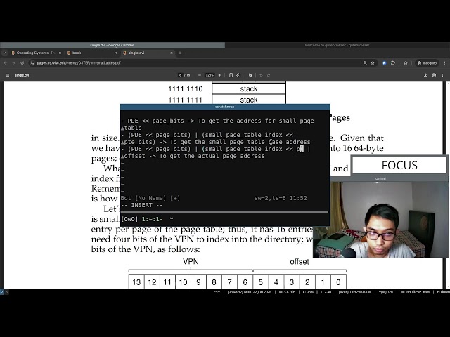 Live study: read along book "Operating Systems: Three Easy Pieces" (Part 132)