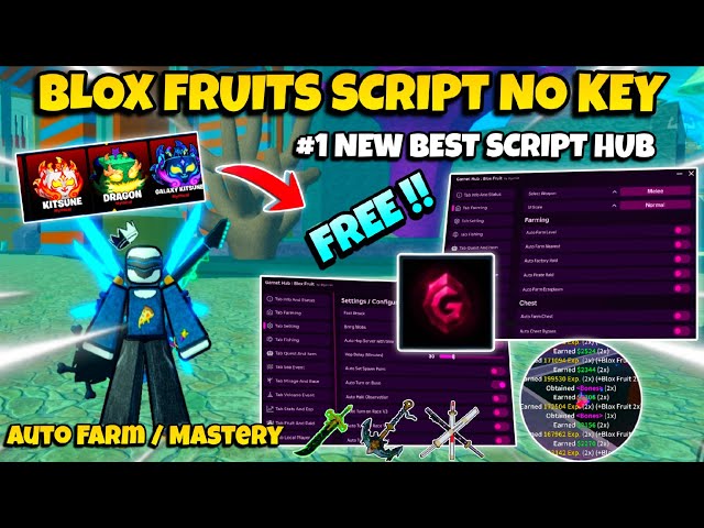 New Blox Fruits Script No Key - Auto Farm, Mastery, Dungeon, Auto Raid, Farm Bosses & Many More