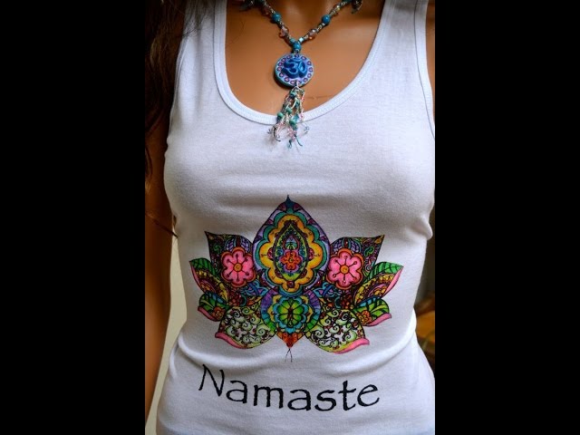 DIY CLOTHES - Hand painted tank top - TRIBAL PATTERNS VERY NICE