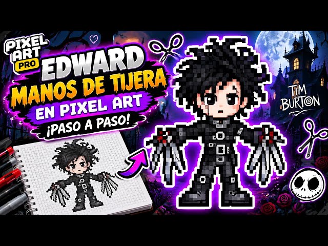 CÓMO HACER A EDWARD MANOS DE TIJERA EN PIXEL ART | PASO A PASO