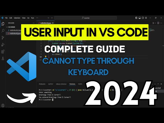 VS Code Not Taking Input | User Input in VS Code with Code Runner