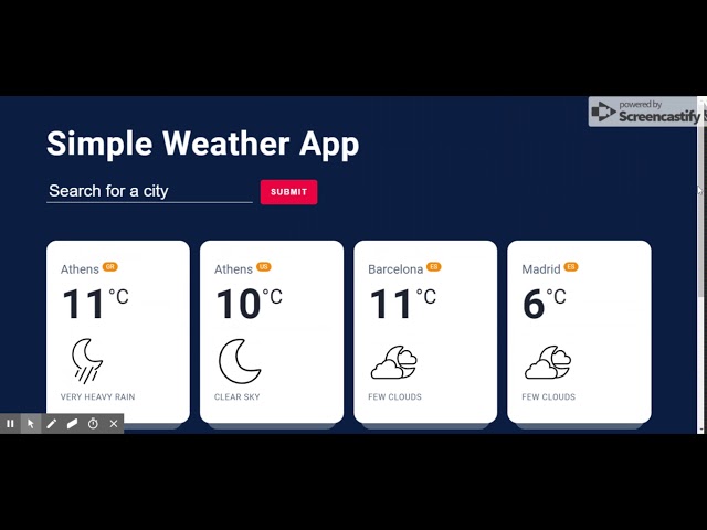 Build a Weather App With Vanilla JavaScript By Using OpenWeatherMap API & Custom Icons