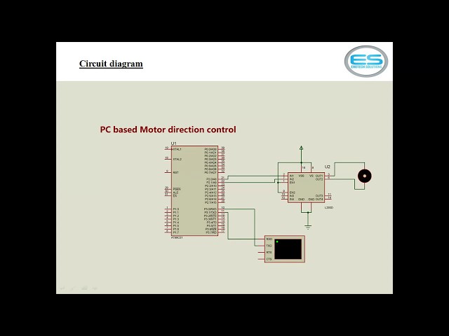 Motor direction control using PC Keyboard with 8051 Micro controller || EROTECH Solutions
