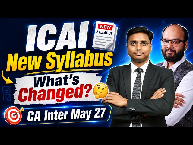 CA Inter May 2027 New Study Material Released | Income Tax Act 2025 | ICAI Latest Update