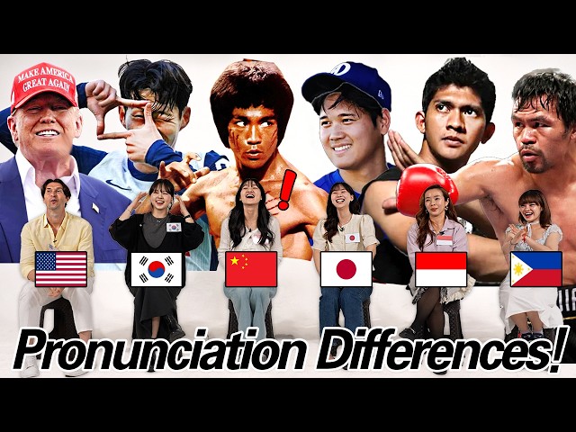 Celebrity Name Pronunciation Differences In 5 Asian Languages!
