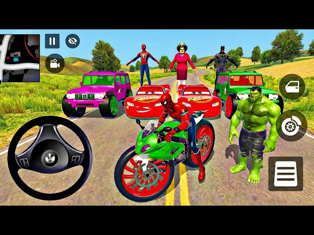 🦚Indian Thift Simulator 🥰Spiderman Became Police Officer 🌟Lot's of MC Queen Car👑 3D Game Android