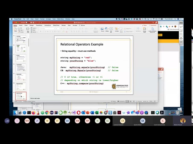 L06CSE1321S04 Review and Practice of Selection Statements in C++, C# and Java