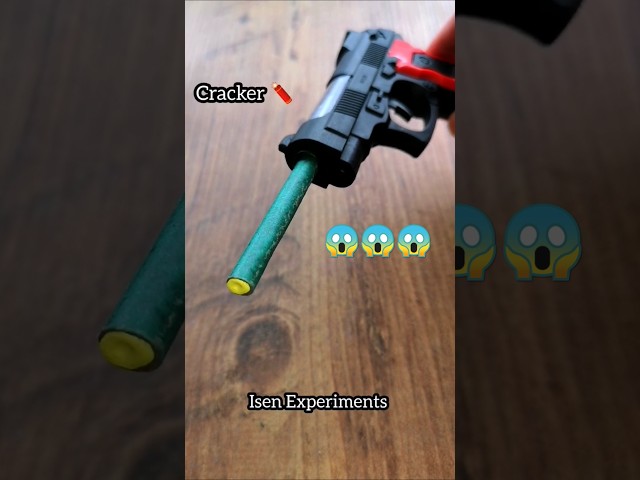 Normal Toy Gun VS This Cracker Toy Gun #experiment #firecrackers #fireworks #crackers #cracker
