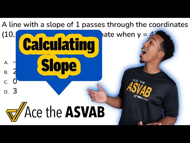 ASVAB Math Knowledge -  Calculating Slope (Practice Test Question)