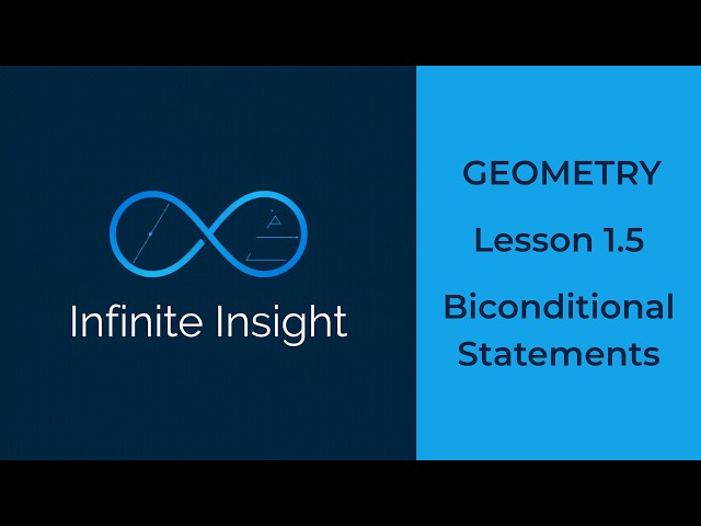 Infinite Insight Geometry 1.5 - Biconditionals