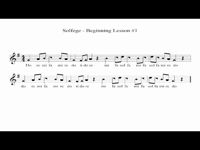 Beginner Solfege - Lesson 1