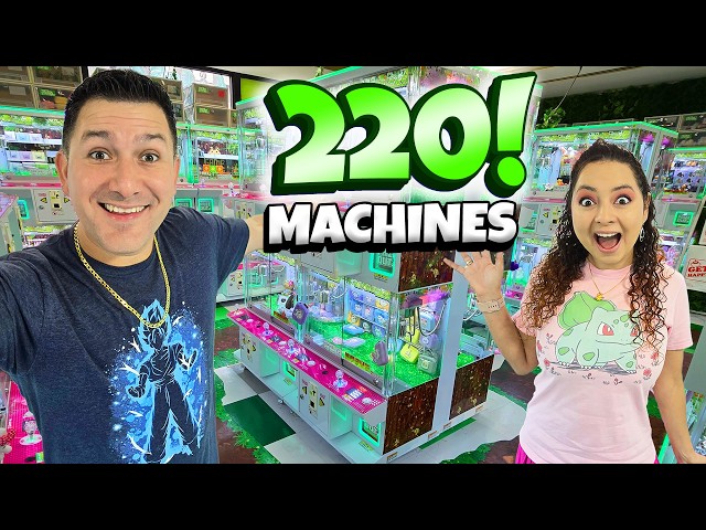 Surrounded By 100's of Mini Claw Machines!
