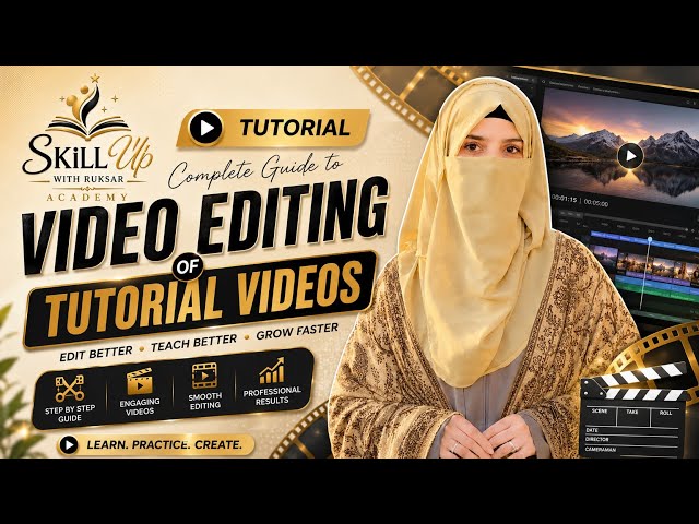 VIDEO EDITING OF TUTORIAL VIDEOS | Start Your Content Creation#videoediting#foryou#skillupwithruksar
