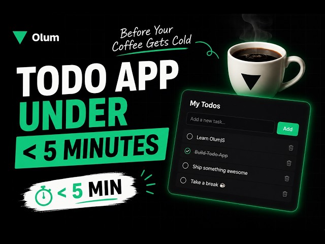 Before Your Coffee Gets Cold - Todo App under 5 Minutes