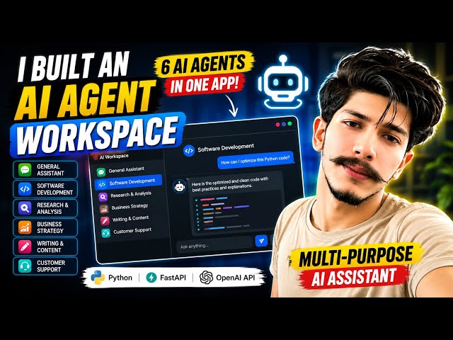 I Build an AI Agents with Python 🤖 and FastAPI | 6 AI Agents in One App