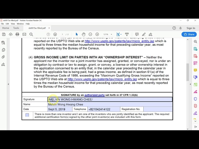 How to Fill in the Micro Entity Status Form - USPTO