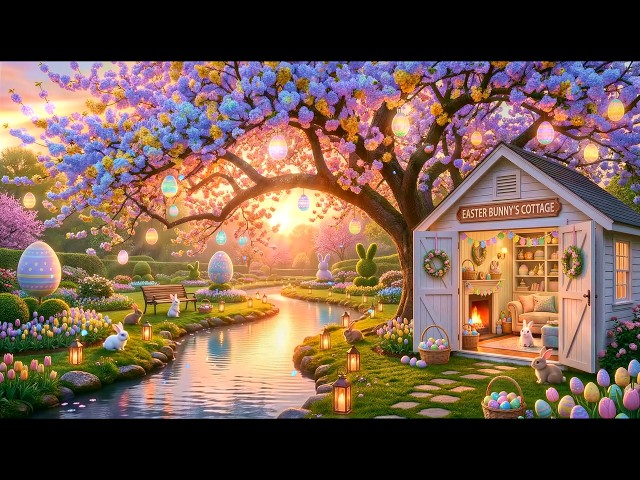 Inside the Easter Bunny’s Cottage 🐰🌸 Magical Spring Garden & Relaxing Piano Ambience