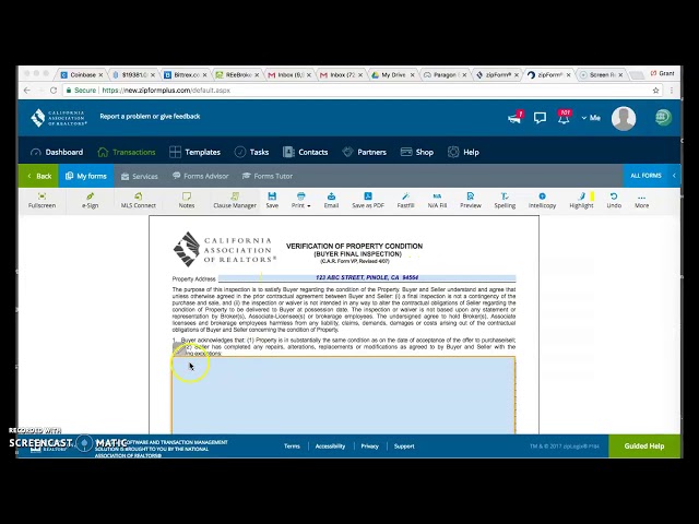 Verification of Property Condition