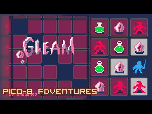 Gleam - A Puzzle of Monsters & Diamonds /// Pico-8 Adventures