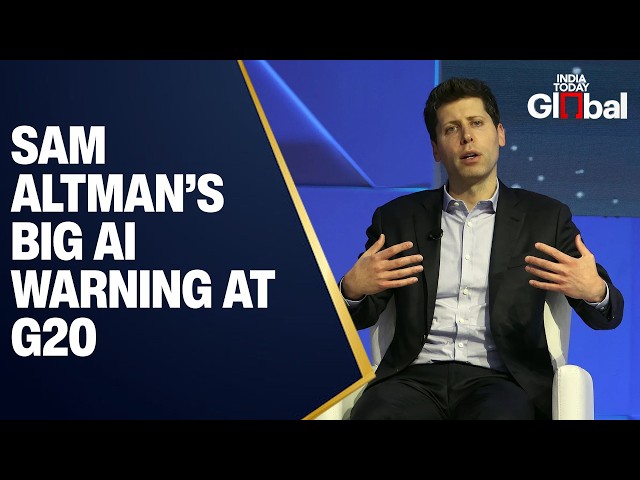 LIVE: OpenAI CEO Sam Altman Speaks at G20 Tech Meet | AI, Regulation & Future
