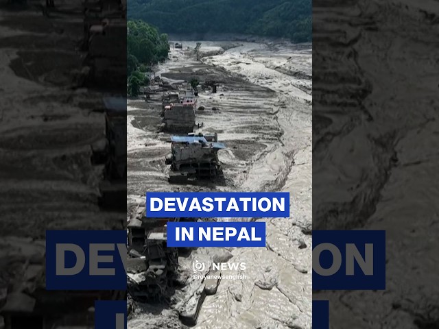 Aerial views reveal devastation after deadly Nepal flash flood