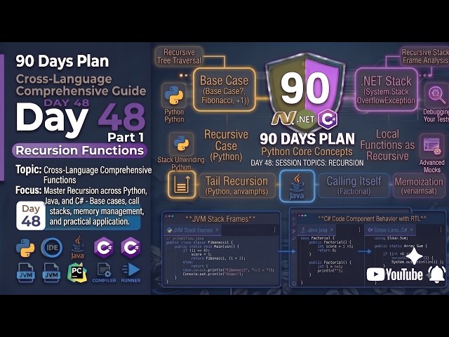 🔥 Day 48 Part 1 – 90 Days Plan | Recursion Functions Board Session | Complete Problem 🚀
