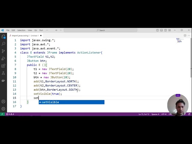 Add Two Numbers using JAVA Swing UI
