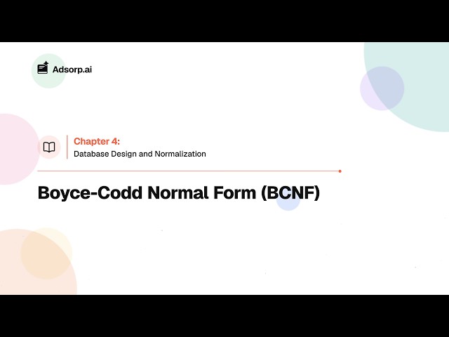 4.6 Boyce-Codd Normal Form (BCNF) | Database Design