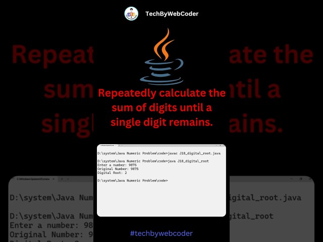 Day 18: Digital Root Number in Java
