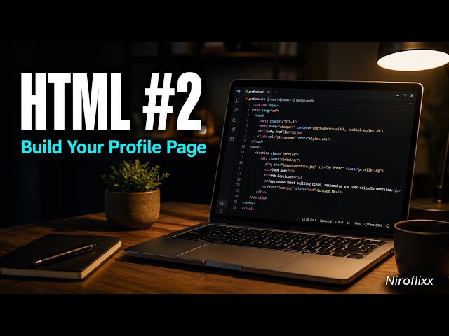 HTML Tutorial for Beginners #2 - Build Your Profile Page (Kinyarwanda & English)