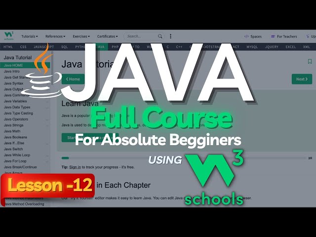 W3Schools Java Full Course For Beginners: Lesson-12 | Java W3Schools Tutorial | Java Short Hand If