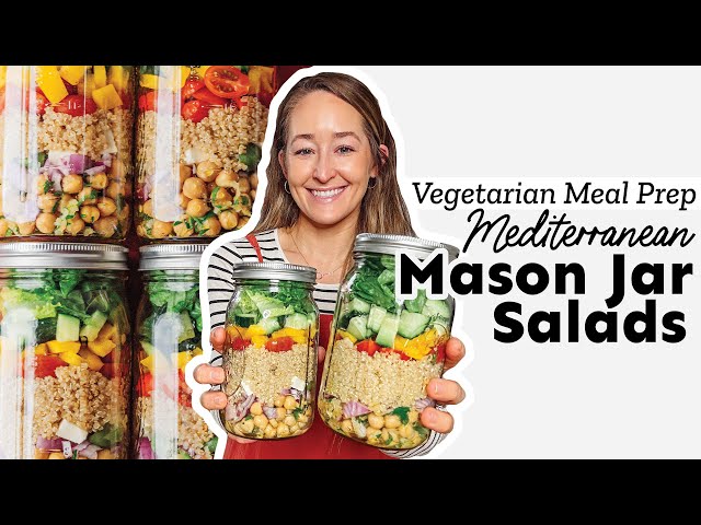Preparación de comidas vegetarianas: Tarros de cristal mediterráneos