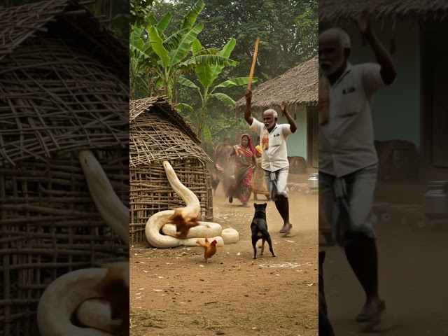 Chaos Erupts as Rare Albino Python Invades Rural Farm