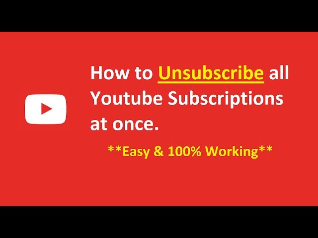 How to unsubscribe all subscriptions (youtube channels) at once Using Imacro Script