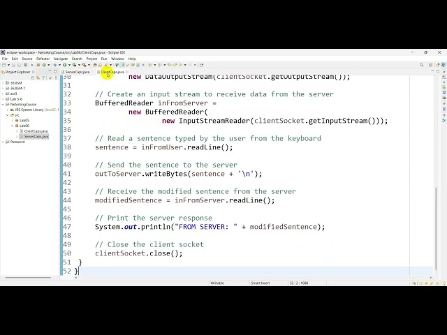 Lab 06 Socket Programming with Java