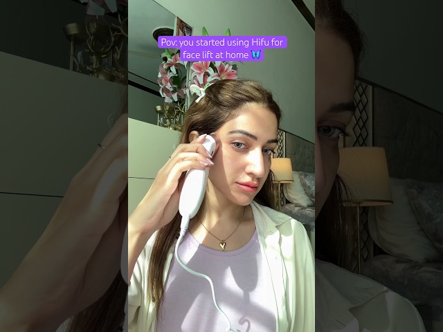 Hifu at home ⚡️ #hifu #skincaretips #antiwrinkles #purpledevices #beautydevices #finelines #skincare