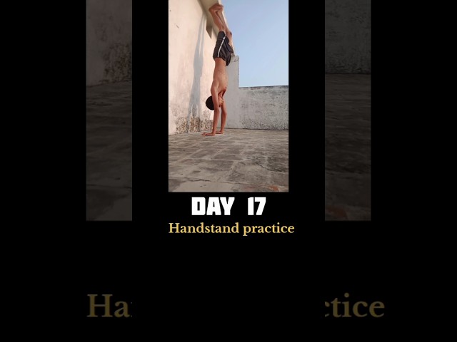 Finally I do wall handstand