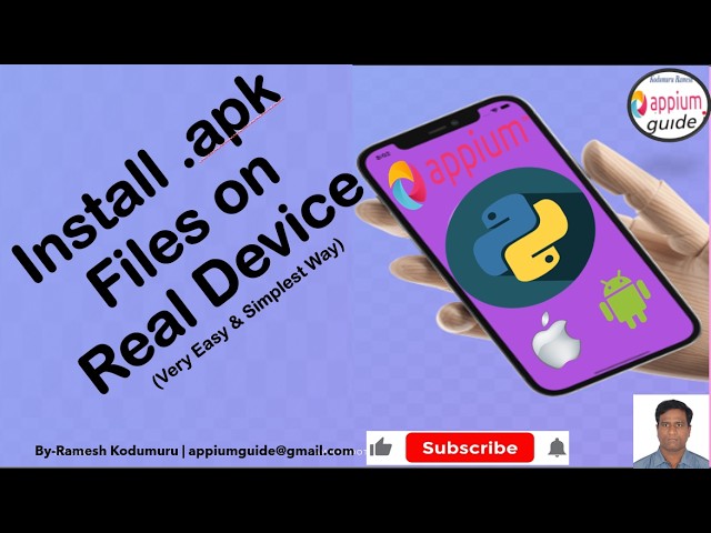[Appium/Python Tutorial] - 39 : Install APK Files on Real Device (Very Easy & Simplest Way)