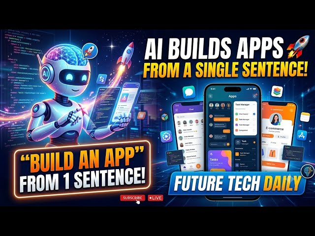 This AI Can Build an App From Just One Sentence! 🚀 | Future Tech Daily