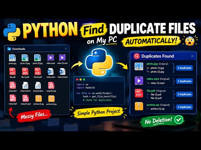 I Made Python Find Duplicate Files on My PC 🤯 | Python Automation | Telugu